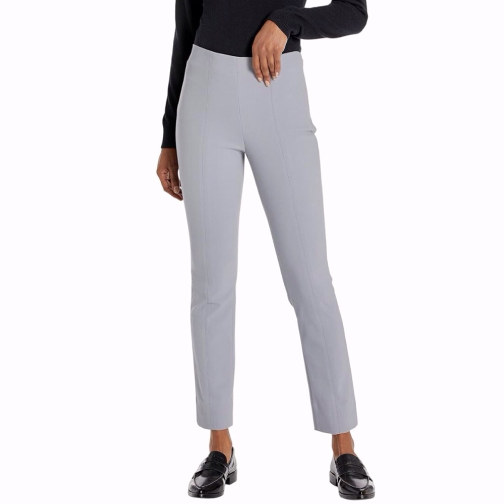 Vince Seamed Front Legging Split Ankle Trouser Seamed Back Side Zip Gray Size 3X